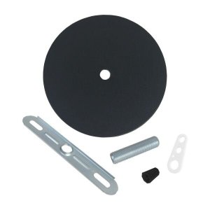 Canopla de Alumínio 12cm Modelo 620 para Pendentes e Lustres de Teto Preto