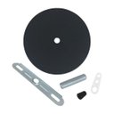 Ver imagem 1 de Canopla de Alumínio 12cm Modelo 620 para Pendentes e Lustres de Teto Preto