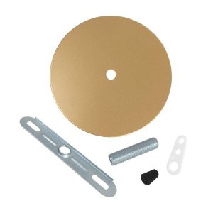 Canopla de Alumínio 12cm Modelo 620 para Pendentes e Lustres de Teto Dourado