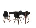 Ver imagem 2 de Conjunto Industrial Filadelfia 120x75 Ferro Cobre Tampo Preto 4 Cadeiras Preto