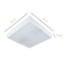 Ver imagem 5 de Plafon Sobrepor de Teto Quadrado - 4 Lâmpadas E27 - 40x40cm Branco
