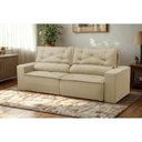 Ver imagem 1 de Sofá Retrátil e Reclinável 3 Lugares com Molas 1,80m Lima Suede Mirra Decor