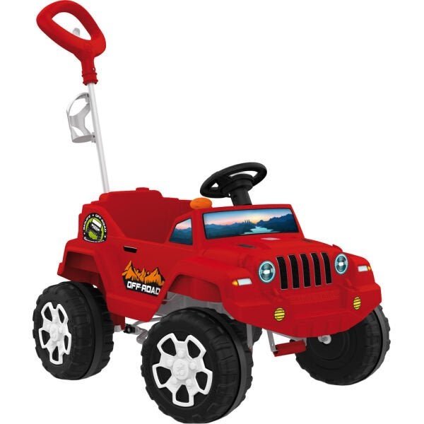 Mini Carro Infantil Bandeirante Banjipe - 2 em 1 - Pedal e Passeio - Vermelho - 1