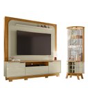 Ver imagem 1 de Estante Home Theater Nilo com Pés com Cristaleira Marina Cumaru Opala - Madetec