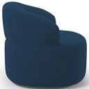 Ver imagem 4 de Kit 02 Poltronas Giratória Orgânica para Sala de Estar Living Helena L02 Suede Azul Marinho - Lyam