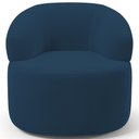 Ver imagem 3 de Kit 02 Poltronas Giratória Orgânica para Sala de Estar Living Helena L02 Suede Azul Marinho - Lyam