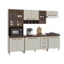 Ver imagem 3 de Cozinha Modulada Completa Fidelitá Lisboa 5 Peças 260cm 13 Portas 3 Gavetas com Tampo