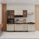 Ver imagem 1 de Cozinha Modulada Completa Fidelitá Lisboa 5 Peças 260cm 13 Portas 3 Gavetas com Tampo