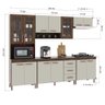 Cozinha Modulada Completa Fidelitá Lisboa 5 Peças 260cm 13 Portas 3 Gavetas com Tampo - 4