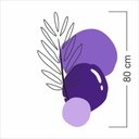 Ver imagem 5 de Adesivo Floral Boho Roxo Estilo Nórdico 55x80 Minimalista Mod.02