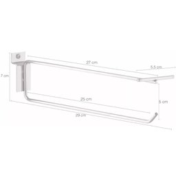 Gancho Cabide Expositor Painel Canaletado 25cm Branco - 4