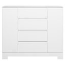 Ver imagem 7 de Cômoda Quarto Sapateira Selene Flex A02 4 Gavetas MDF-MDP Branco Titanium Rosa Azul Mpozenato
