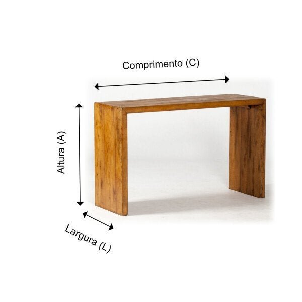 Aparador Viga 1 Tampo em Meia Esquadria - Acabamento Maquinado - (C)1.60 x (L)0.40 x (A)0.80 - 4