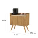 Ver imagem 5 de Aparador Buffet Gold 2 Portas - Mel/Pérola - Móveis Primus