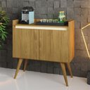 Ver imagem 1 de Aparador Buffet Gold 2 Portas - Mel/Pérola - Móveis Primus