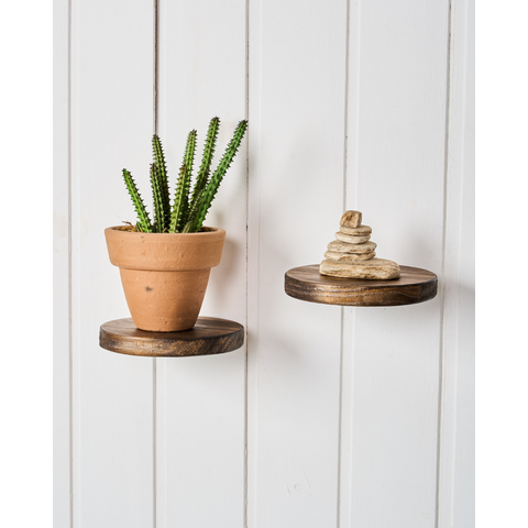 Dupla de Mini Prateleira Imbuia