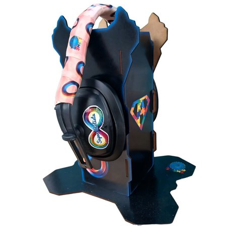Abafador de Ruido Preto para Autistas 12 Db com Suporte Infinity Rose Decorativo