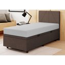 Ver imagem 1 de Base Cama Box Baú Solteiro Veludo Marrom SkyBox
