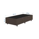 Ver imagem 2 de Base Cama Box Baú Solteiro Veludo Marrom SkyBox