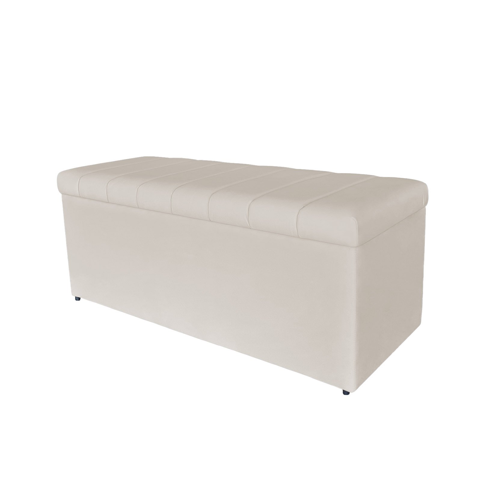 Calçadeira Bau Italia 120cm Suede Bege - Lares Decor - 1