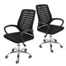 2x Cadeira de Escritório Mesh Ergonômica Bestchair Home Office - Preta - Kit - 1
