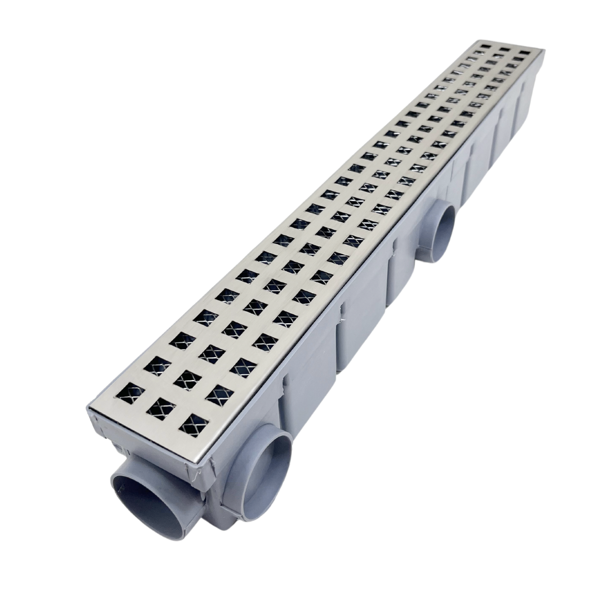 Ralo Borda Piscina 6cm X 50cm Quadriculado Inox 304 Col Cinza - 5