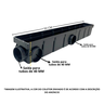 Ralo Borda Piscina 6cm X 50cm Quadriculado Inox 304 Col Cinza - 3