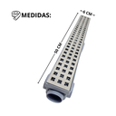Ver imagem 2 de Ralo Borda Piscina 6cm X 50cm Quadriculado Inox 304 Col Cinza