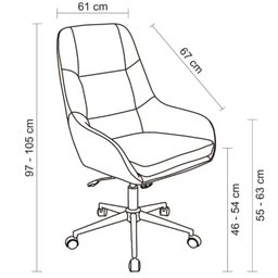 Cadeira Office Vegas - Pu Preto - 5