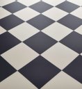 Ver imagem 1 de Piso Vinilico PVC Cores, Branco, Preto e Dama 0,70mm 1,5x2mt: Xadrez