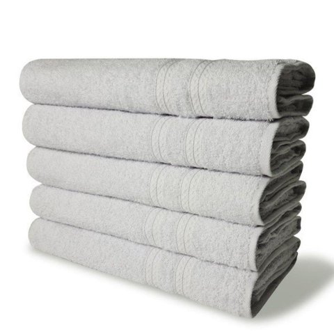Kit com 6 Toalhas Banho 430g/m² Grande Grossa 80x150cm Itália Soft Branco