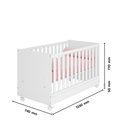 Ver imagem 6 de Kit Quarto de Bebê Doce Sonho com Berço Mini Cama Guarda Roupa com Cômoda e Colchão D18 130x70 Movel