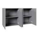 Ver imagem 5 de Armários Aéreos Escritório 120cm X 36cm 2 Portas F5 Office Cor:cinza Sagrado