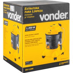 Extratora para Limpeza Aspirador Tambor Vonder 127v 10l Amarelo e Preto Elv1300 - 10