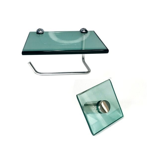 Kit Básico para Banheiro de Vidro Modelo 2:Verde - 1