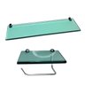 Kit Básico para Banheiro de Vidro com 2 Peças -Modelo 5:Verde - 1