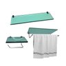Kit Banheiro em Vidro Para Lavabo Modelo 4 com 3 Peças.:Verde - 1