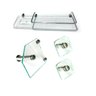 Kit Banheiro em Vidro Para Lavabo 1 com 3 Peças:Incolor - 1