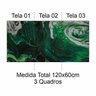 Quadro Tecido Canvas Tam. 60X40cm Tema Obra de Arte Abstrata - 3 Telas QC60X40-3T015 - 2