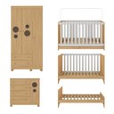Ver mais imagens de Quarto de Bebê Completo com Berço Americano 3 em 1 Bombom Multimóveis Mp4622 Madeirado