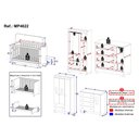 Ver imagem 4 de Quarto de Bebê Completo com Berço Americano 3 em 1 Bombom Multimóveis Mp4622 Madeirado