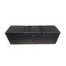 RECAMIER PUFF BAÚ SAPATEIRA COM GAVETA 1,38 CM PARA CAMA BOX PADRÃO - PRETO CORINO - 1
