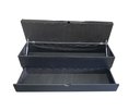 Ver imagem 4 de RECAMIER PUFF BAÚ SAPATEIRA COM GAVETA 1,38 CM PARA CAMA BOX PADRÃO - PRETO CORINO
