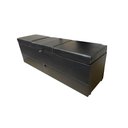 Ver imagem 2 de RECAMIER PUFF BAÚ SAPATEIRA COM GAVETA 1,38 CM PARA CAMA BOX PADRÃO - PRETO CORINO