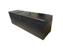 Ver imagem 2 de RECAMIER PUFF BAÚ SAPATEIRA COM GAVETA 1,38 CM PARA CAMA BOX PADRÃO - PRETO CORINO