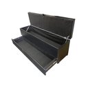 Ver imagem 3 de RECAMIER PUFF BAÚ SAPATEIRA COM GAVETA 1,38 CM PARA CAMA BOX PADRÃO - PRETO CORINO