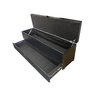 RECAMIER PUFF BAÚ SAPATEIRA COM GAVETA 1,38 CM PARA CAMA BOX PADRÃO - PRETO CORINO - 3