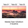 Quadro Tecido Canvas Tam. 60X40cm Tema Paisagem Rio de Janeiro - 3 Telas QC60X40-3T016 - 2