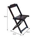 Ver imagem 4 de Conjunto de Mesa com 4 Cadeiras de Madeira Dobrável 120x70 Tabaco