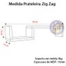 Kit 2 Nicho Zig Zag 50x15x10p Decorativo Mdf Branco - 2